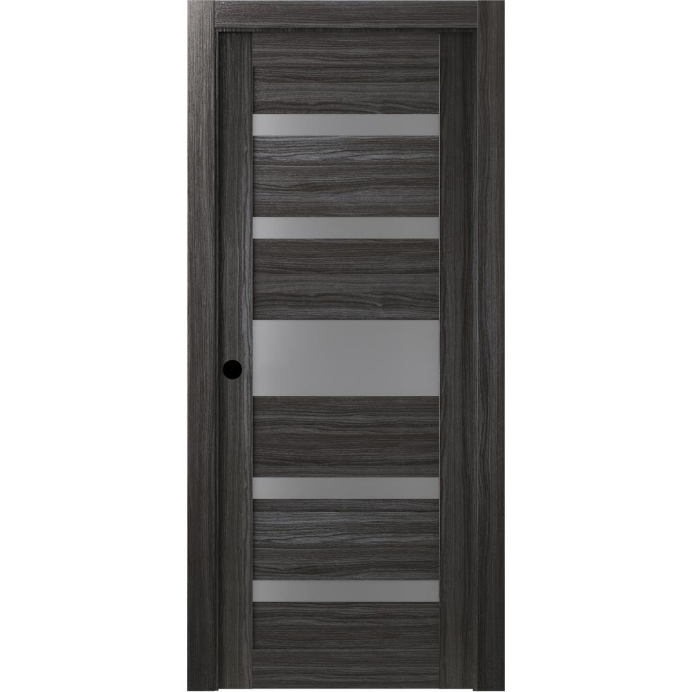 Belldinni 32 In X 80 In Gina Gray Oak Right Hand Solid Core