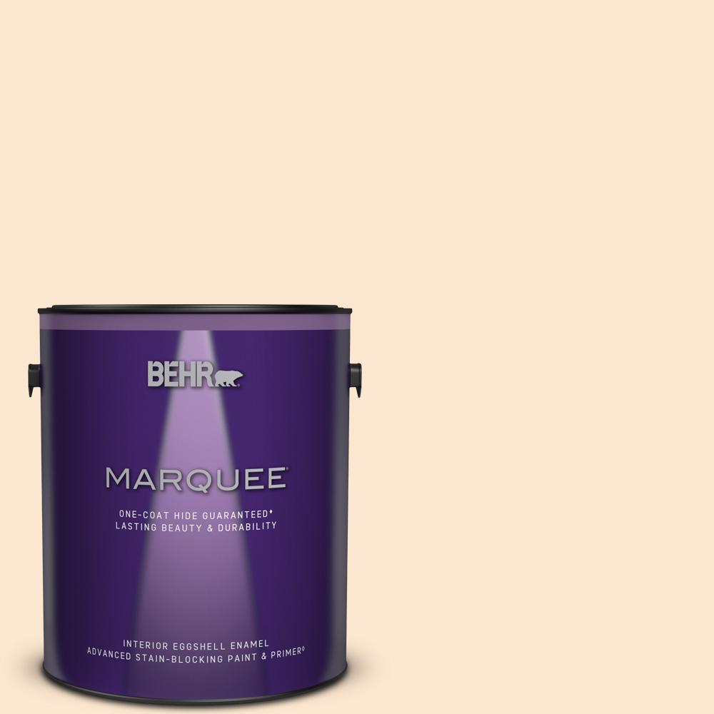 Behr Marquee 1 Gal M230 2 Fair Ivory Eggshell Enamel Interior Paint Primer 245001 The Home Depot