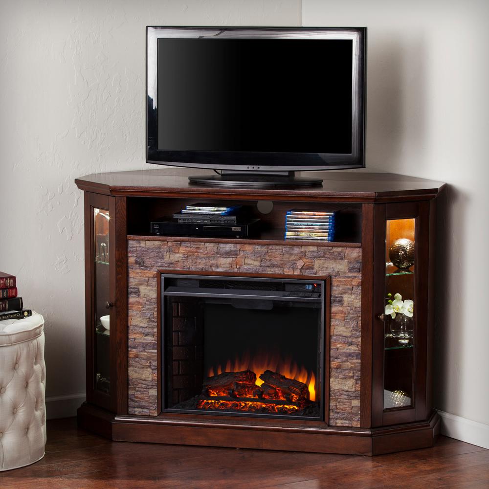 Bellingham 52 25 In W Corner Convertible Media Electric Fireplace