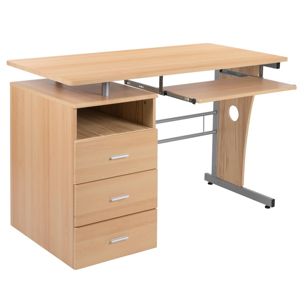 Carnegy Avenue 1 Piece Maple Computer Desk Cga Nan 270353 Ma Hd Carnegy Avenue 1 Piece Maple Computer