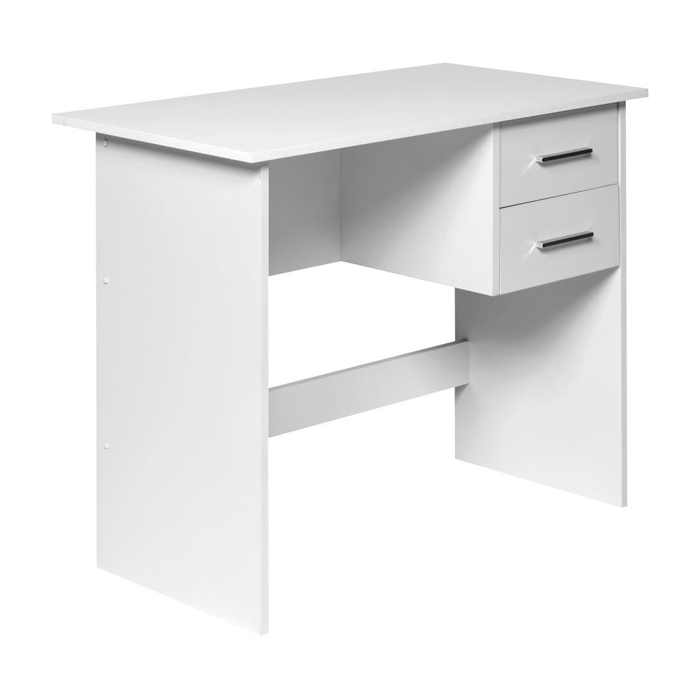 Onespace 35 5 In White Rectangular 2 Drawer Writing Desk 50