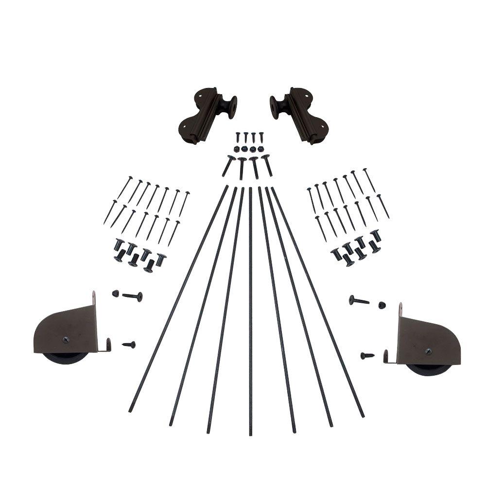 Quiet Glide Oil Rubbed Bronze Contemporary Rolling Hook Ladder Hardware