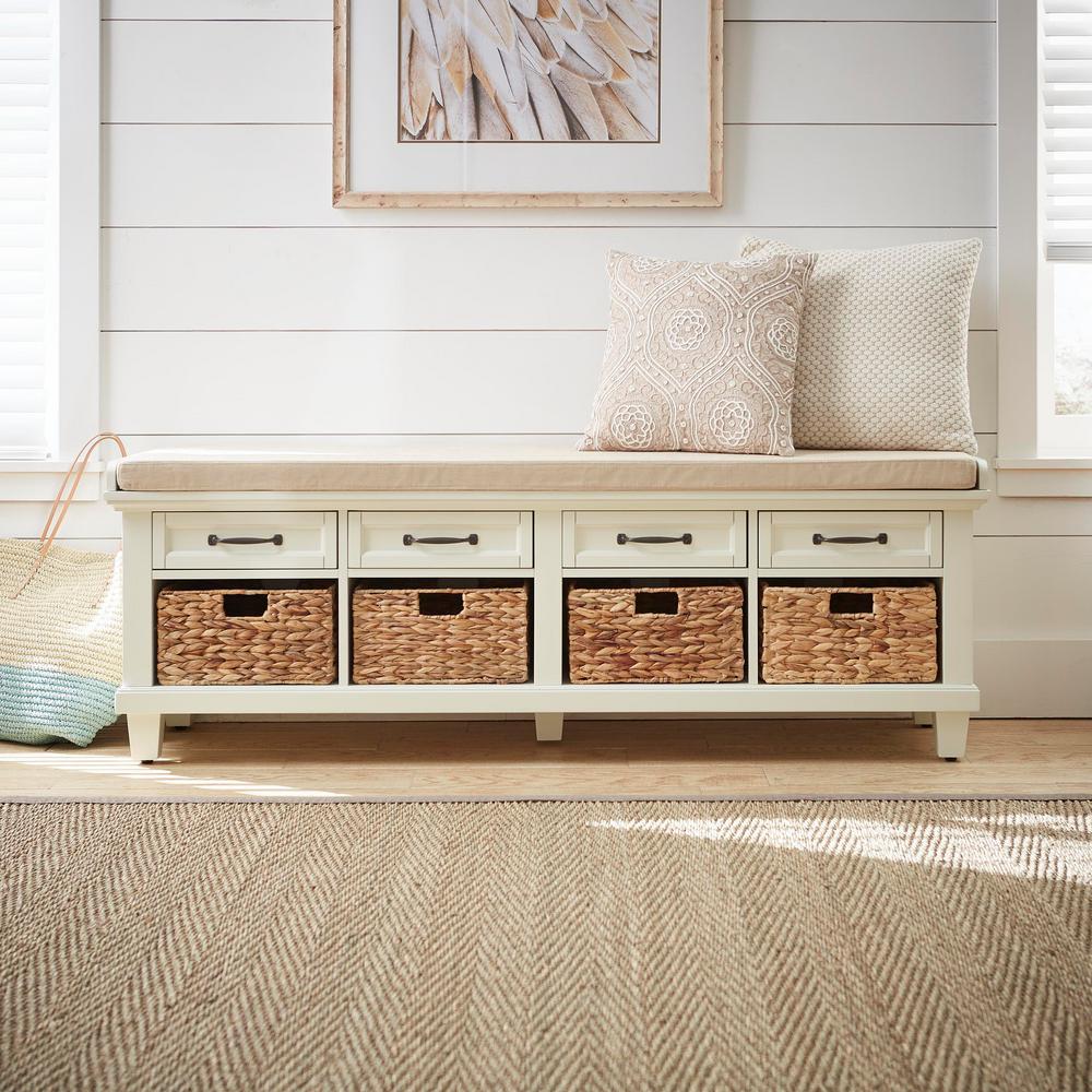 shoe bench with drawers