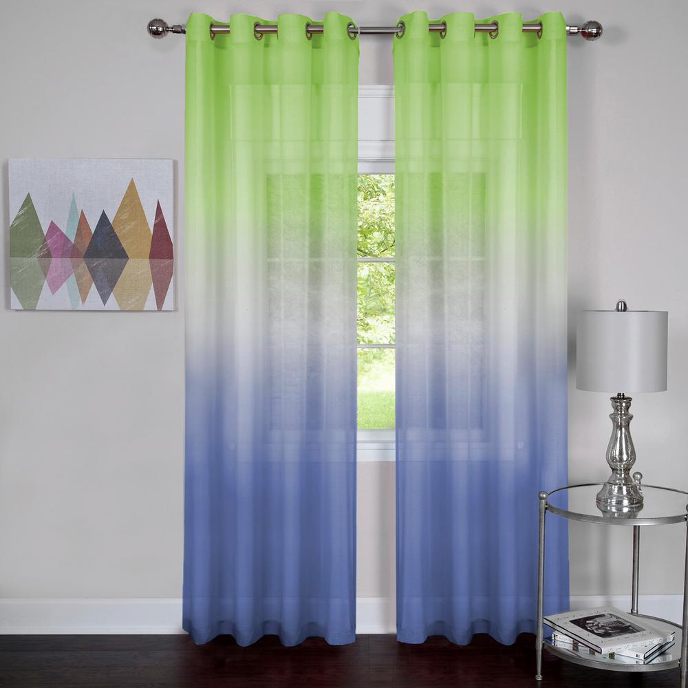 Achim Sheer Rainbow 84 In L Single Grommet Window Curtain Panel
