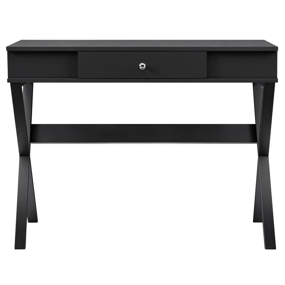 Ameriwood Home 39 In Black Rectangular 1 Drawer Writing Desk