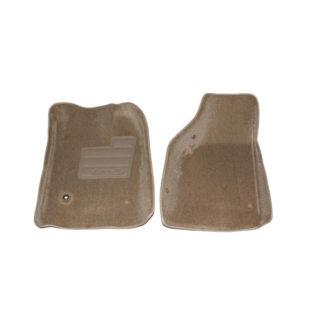 Set of 2 Lund 602667 Catch-All Carpet Beige Front Floor Mat