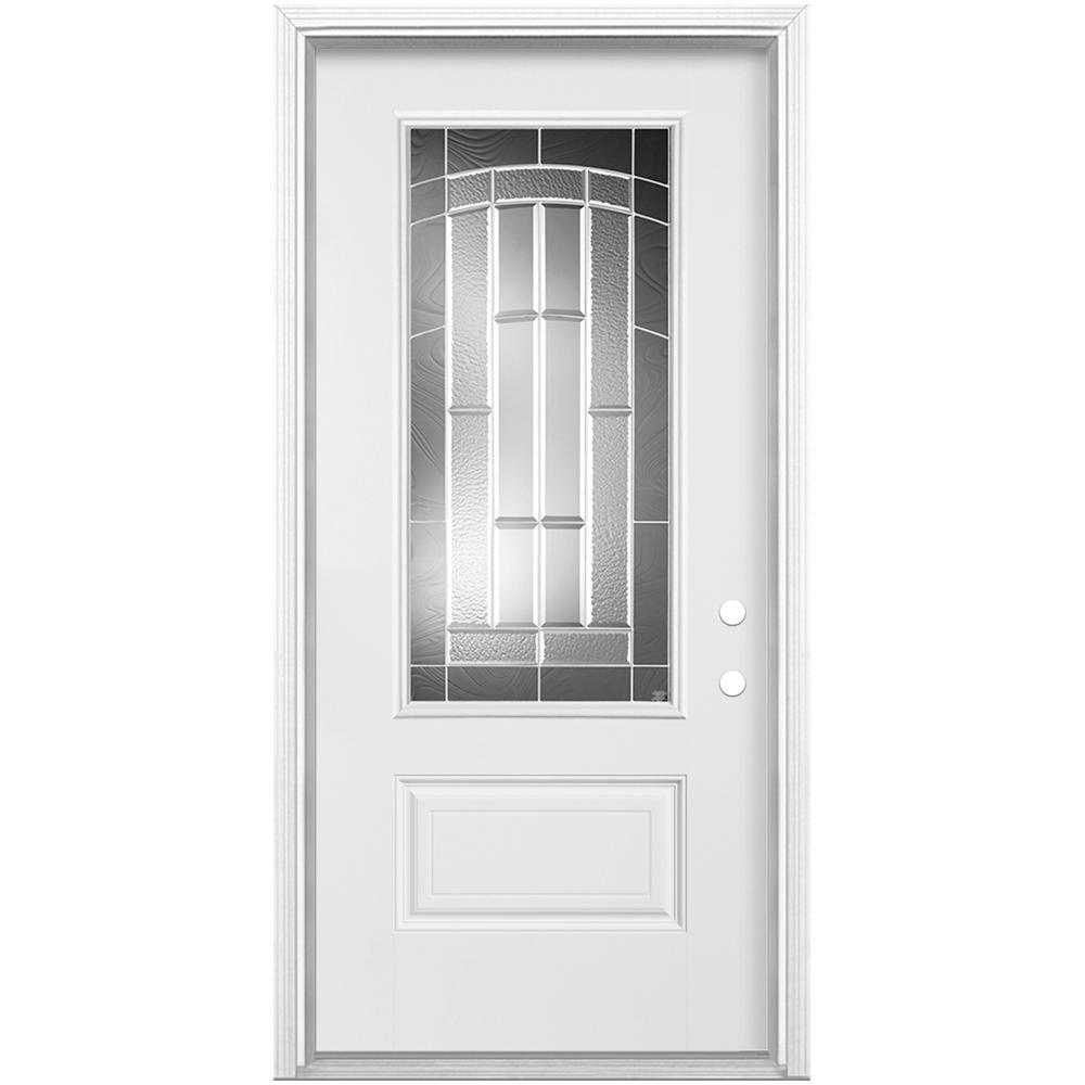 Masonite 36 in. x 80 in. Croxley Three Quarter Rectangle Left Hand