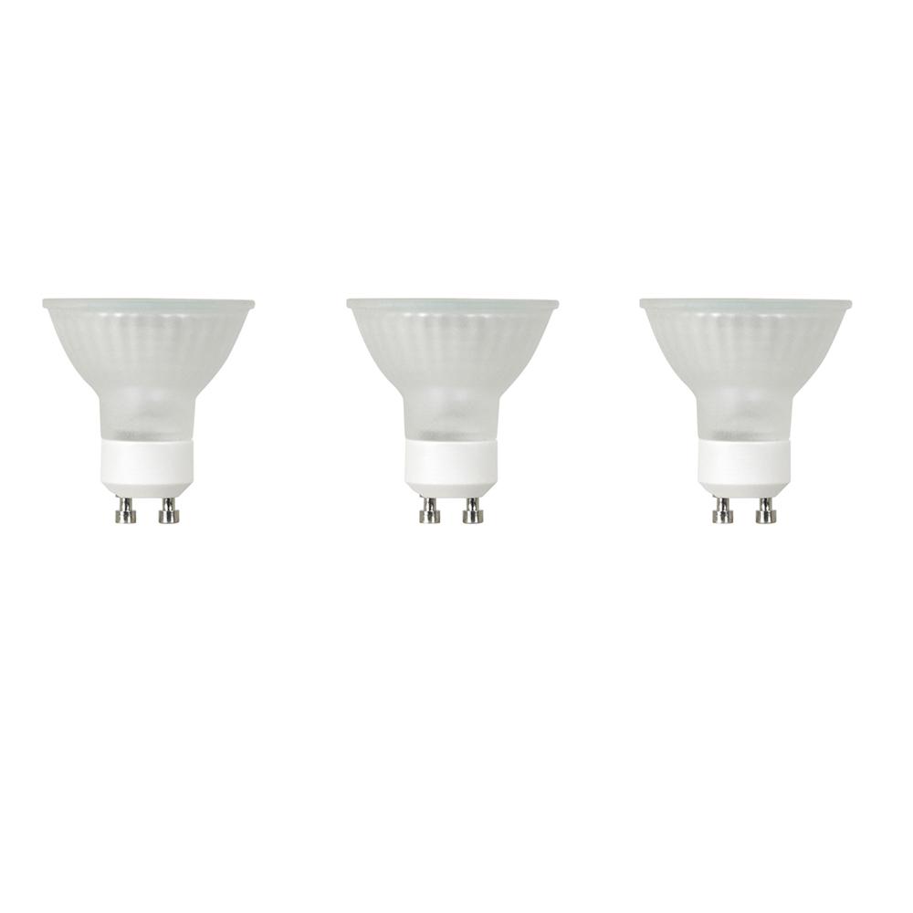 Photo 1 of 35-Watt Equivalent MR16 GU10 Dimmable Recessed Track Lighting 90+ CRI Flood LED Light Bulb, Daylight (3-Pack)
