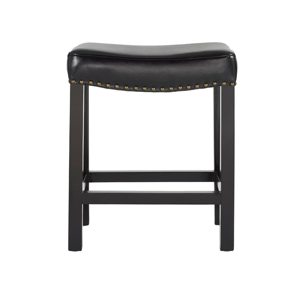 Home Decorators Collection 24.5 in. Black Cushioned Curved Nailhead Counter Stool was $148.75 now $89.25 (40.0% off)