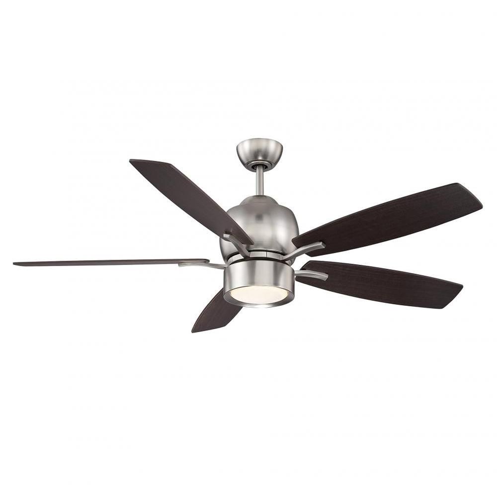 Hampton Bay Sussex Ii 52 In. Indoor Brushed Nickel Ceiling Fan With 