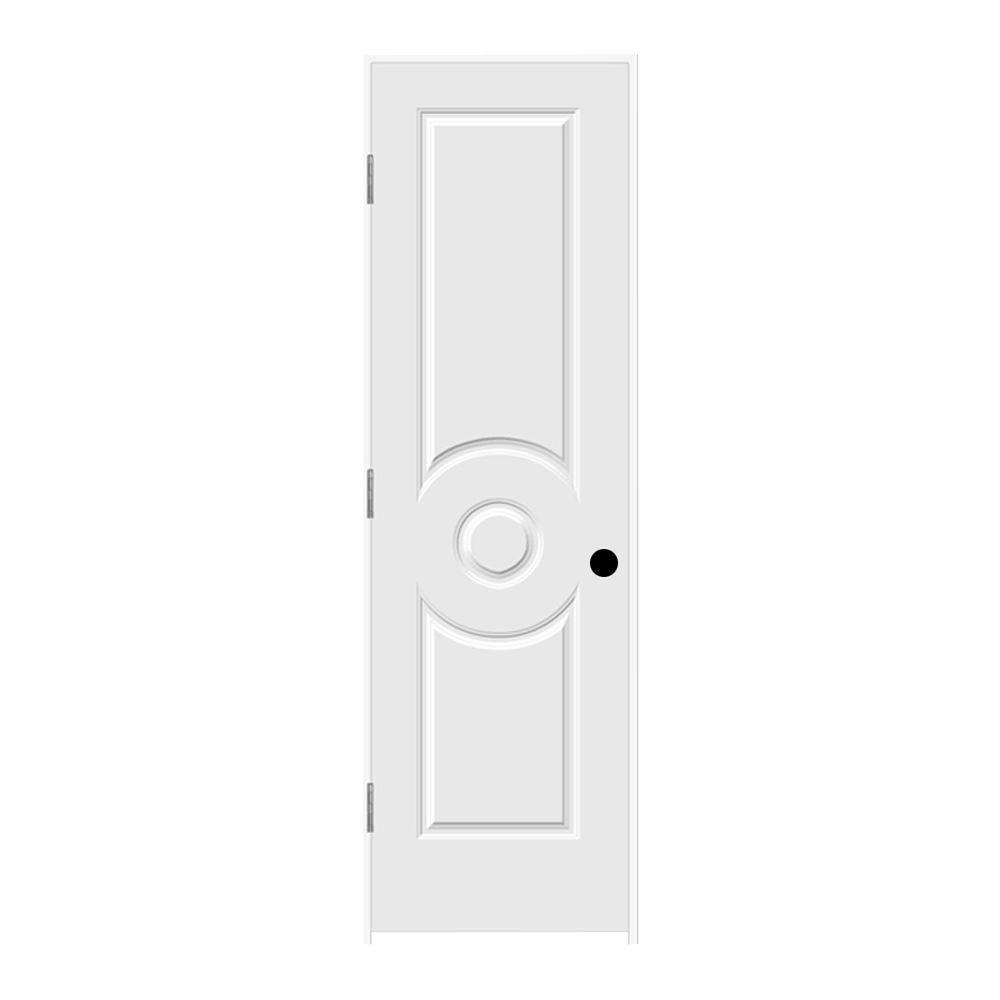 JELD-WEN 24 in. x 80 in. Primed Right-Hand C3140 3-Panel Premium ...