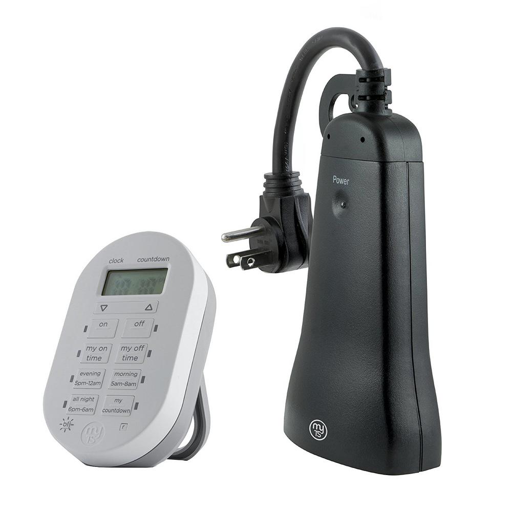 Timer Outdoor Lighting The Home Depot Simple Set Indoor Outdoor 2 Wireless Timer System