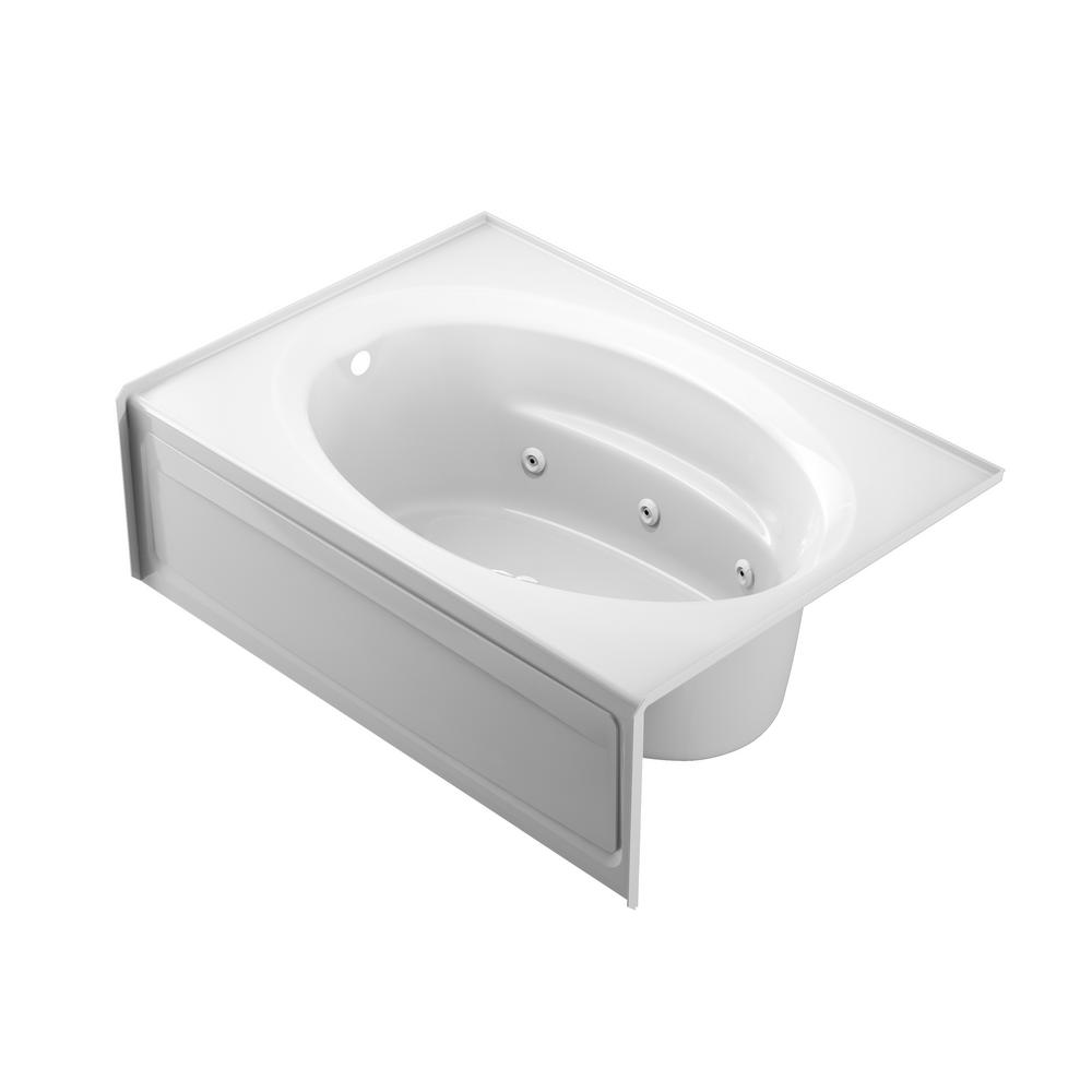 JACUZZI PROJECTA 60 in. x 42 in. Acrylic Left-Hand Drain ...