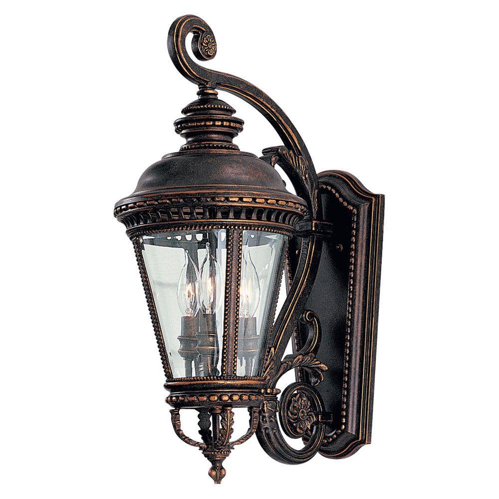 Feiss Castle 3-Light Grecian Bronze Outdoor Wall Lantern-OL1901GBZ ...