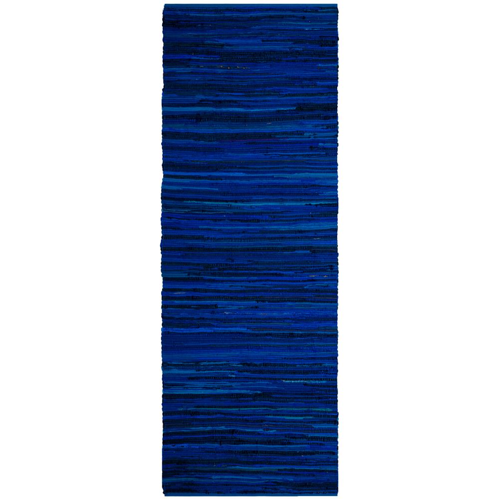 Safavieh Rag Rug Blue/Multi 2 ft. 3 in. x 8 ft. RunnerRAR130B28 The Home Depot