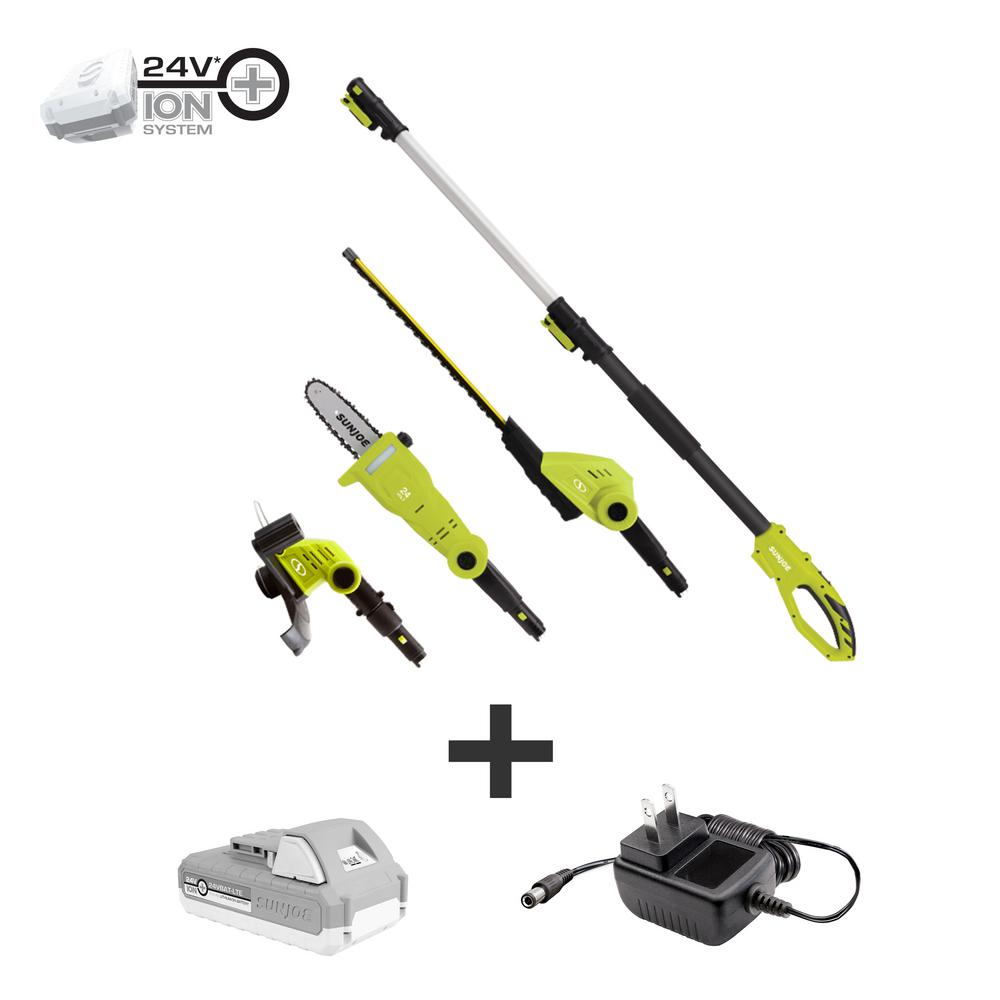 Sun Joe 24V iON+ Cordless 3-In-1 Lawn Care System Kit with 2.0Ah Battery and Charger (GTS4002C)