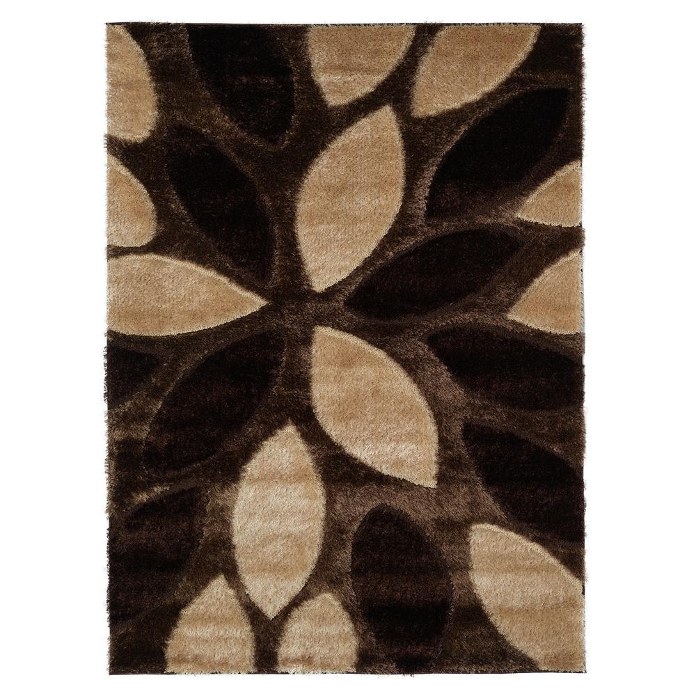 Casa Regina Shaggy Collection 3D Design Abstract Lined Circle Soft Shag