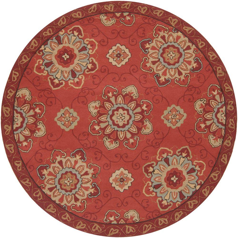 Artistic Weavers Palacio Burgundy 8 ft. Round Area RugPalacio18RD