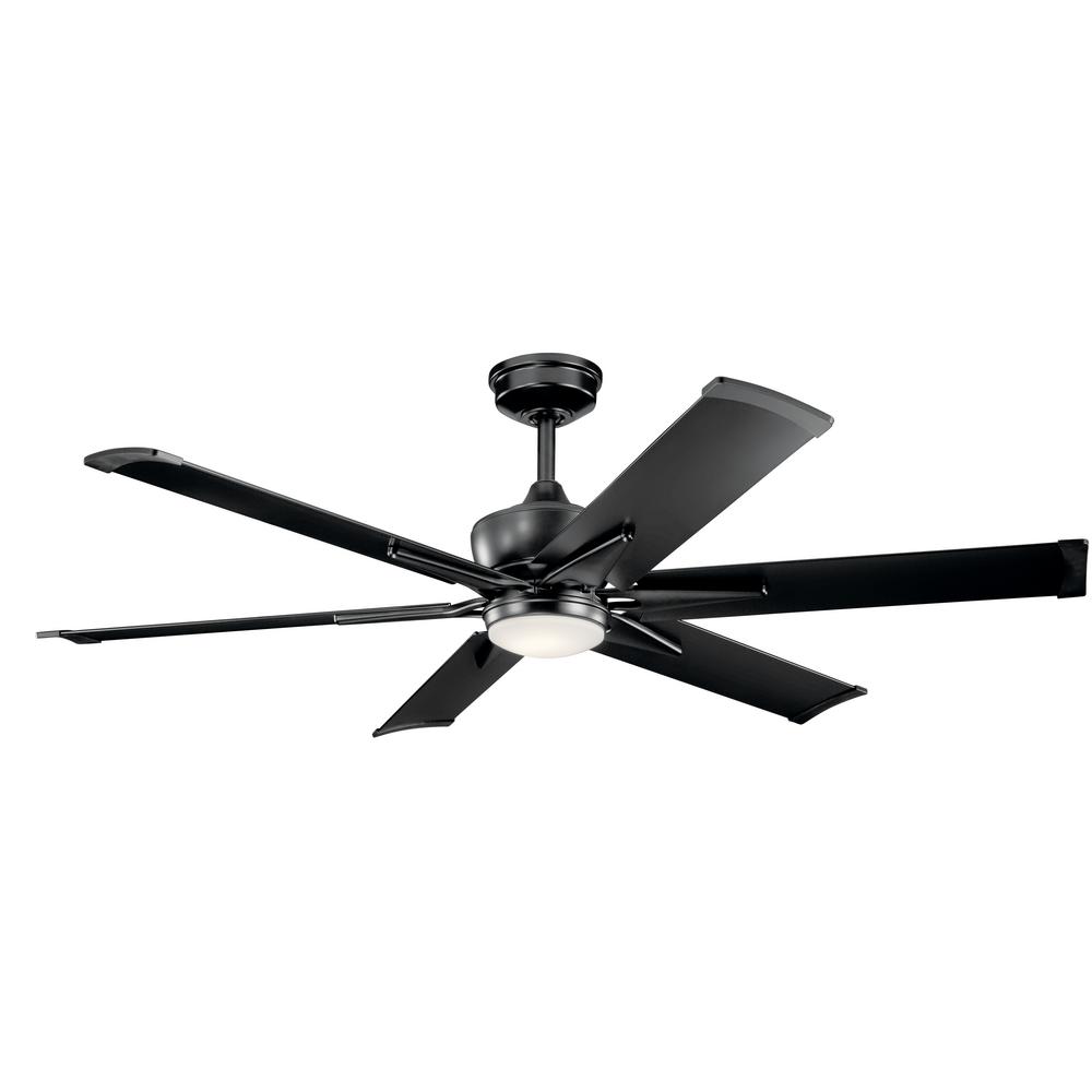 Black Ceiling Fan With Light Kit       / 42 in. Black Cage Ceiling Fan with Light Kit and Remote ... : It's compatible with any ceiling fan that accepts an accessory light kit.