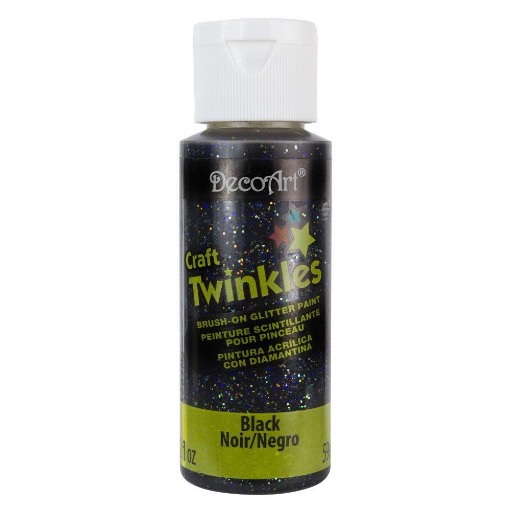 DecoArt 2 Oz Craft Twinkles Black Glitter Paint DCT14 3 The Home