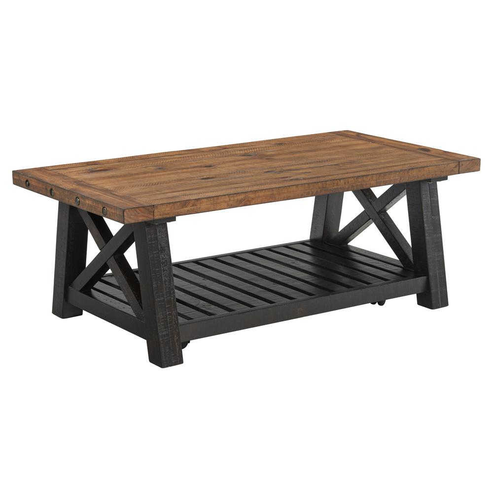 Martin Svensson Home Bolton 50" Black Stain and Natural Solid Wood