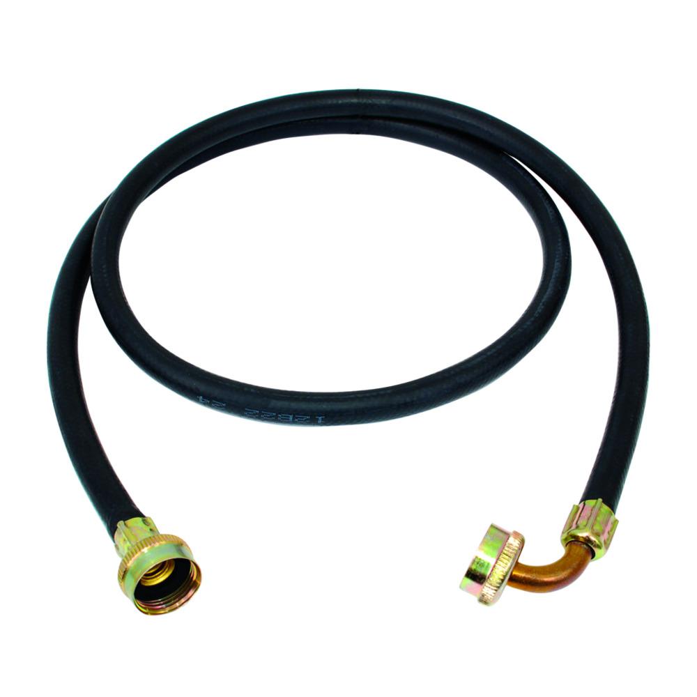 Eastman 5 ft. EPDM Rubber Washing Machine Hose with Elbow60333N The