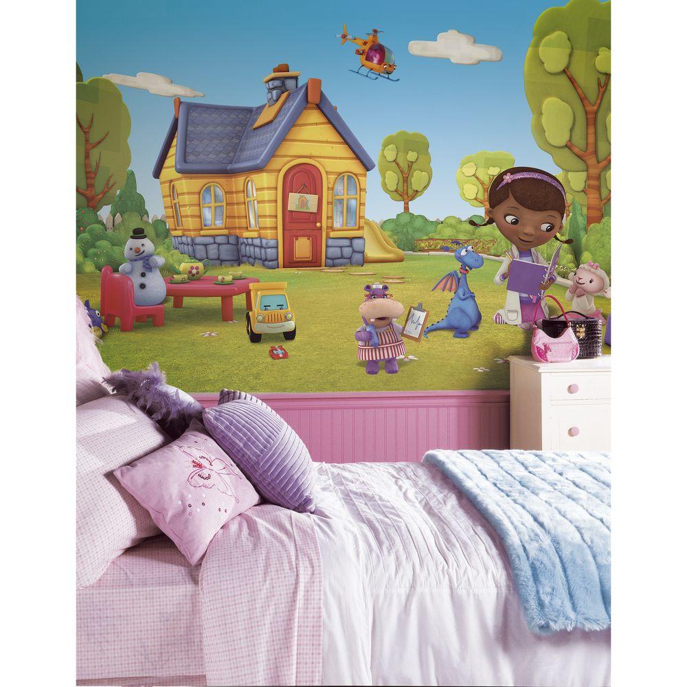 72 In X 126 In Doc Mcstuffins Chair Rail Pre Pasted Wall Mural