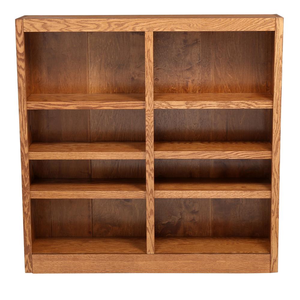 Concepts In Wood Midas Double Wide 6 Shelf Bookcase Dry Oak Midas Double Wide 8 Shelf Bookcase In Dry Oak