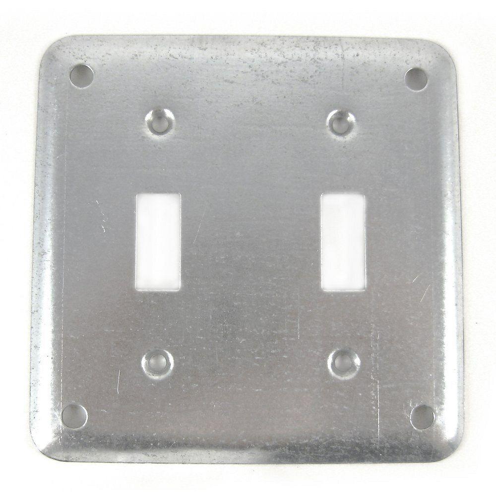 4 in. Square Box Cover for 2Toggle Switches (Case of 25)47625R The