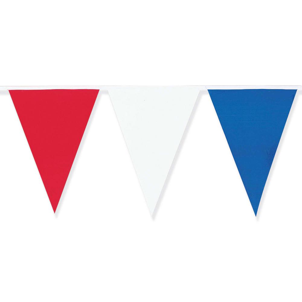 Amscan 18 In X 120 Ft Red White And Blue Pennant Flag Banner