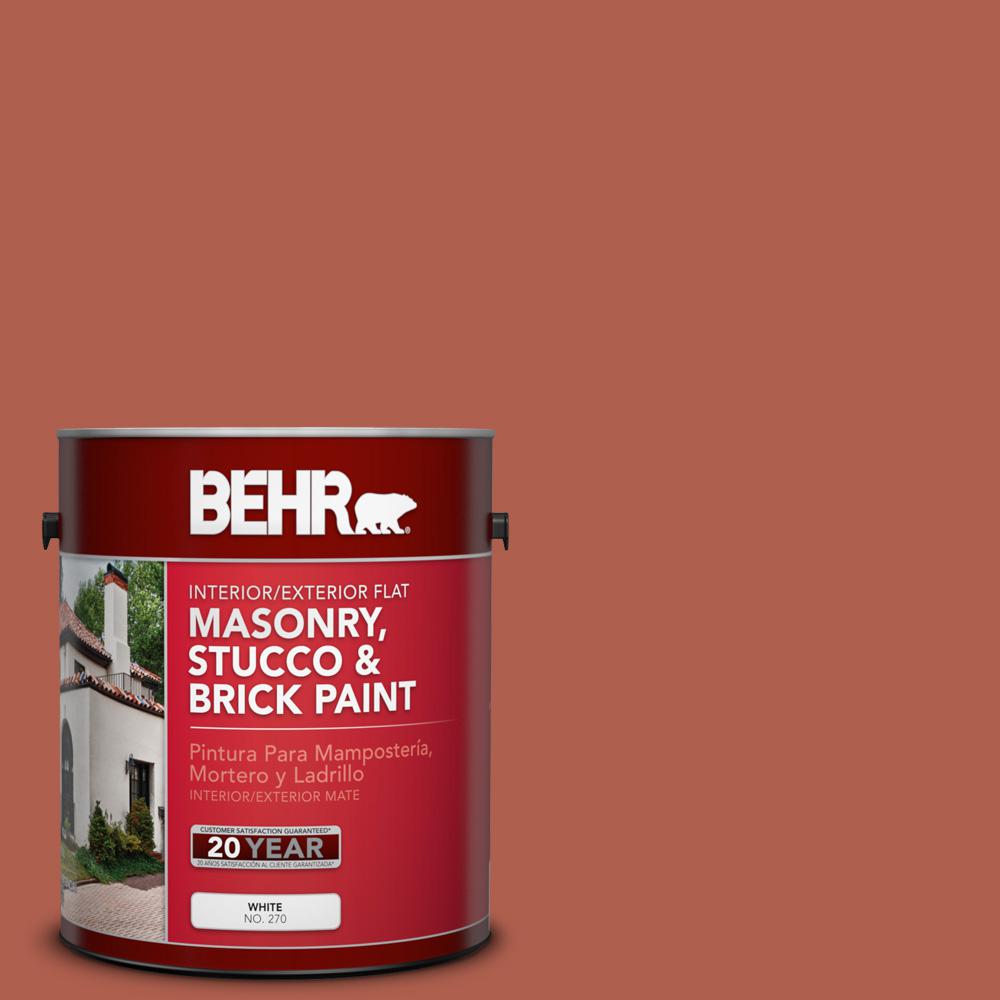 Behr 1 Gal Bic 46 Clay Red Flat Interior Exterior Masonry Stucco Bic 46 Clay Red Flat Interior Exterior Masonry