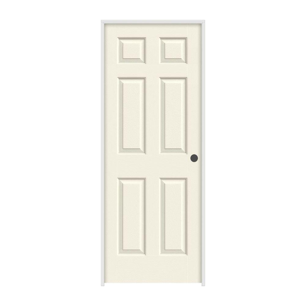 30 In X 80 In Colonist Vanilla Painted Left Hand Textured Molded Composite Mdf Single Prehung Interior Door