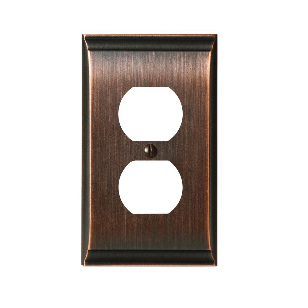 Amerock Candler 1 Duplex Outlet Wall Plate Oil Rubbed Bronze Amerock Candler 1 Duplex Outlet Wall Plate Oil Rubbed Bronze