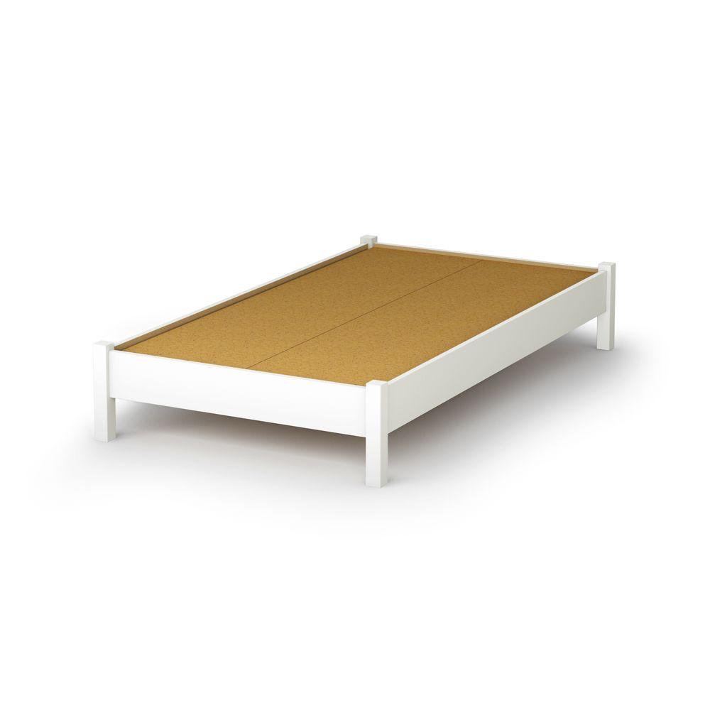 South S Step One Twin Size Platform Bed In Pure White 3050205 South S Step One Twin Size Platform Bed In Pure White 3050205 The Home Depot