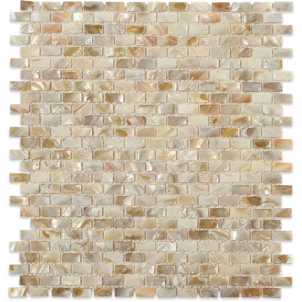 Ivy Hill Tile Baroque Pearls Mini Brick 12 In X Pearl Gl Ivy Hill Tile Baroque Pearls Mini Brick 12 In X Pearl Gl
