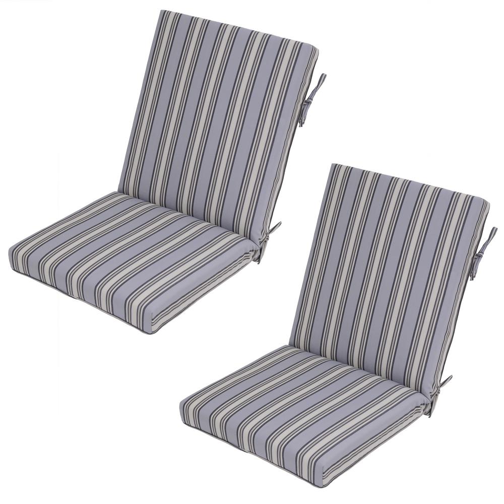 Cement Stripe Outdoor Dining Chair Cushion (2-Pack)-7260-02228300 - The