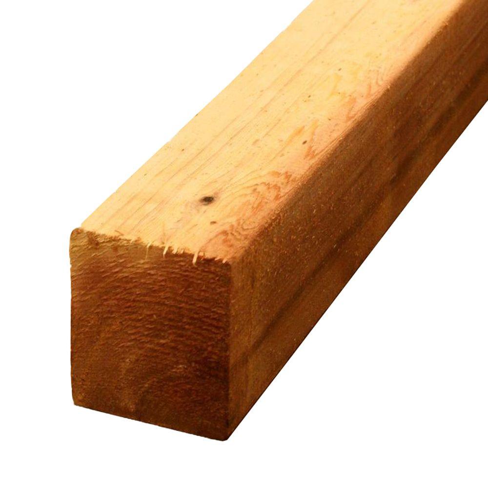 Unbranded 4 in. x 4 in. x 8 ft. Premium S4S Cedar Lumber-264784 - The 