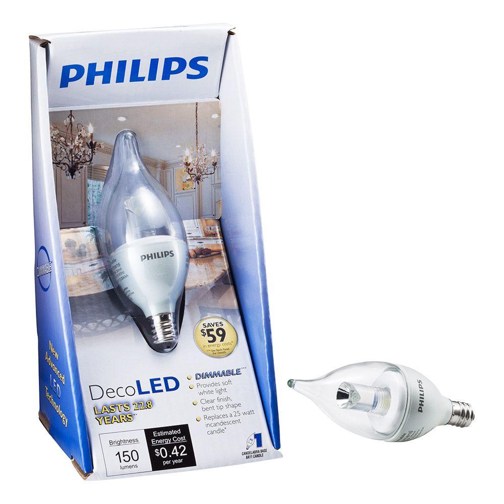 Philips 3.5Watt (25Watt) BA11 Soft White (2700K) Decorative