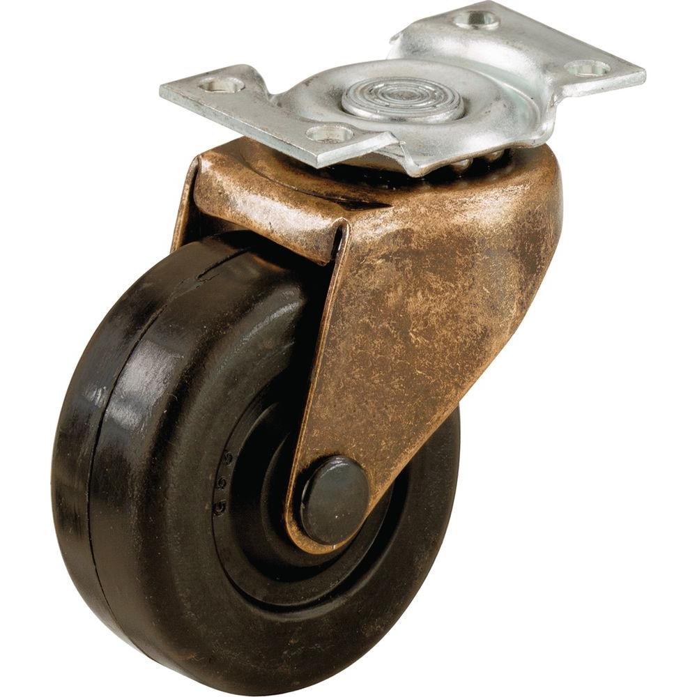 Shepherd 2 in. Soft Rubber Threaded Stem Casters with 80 lb. Load