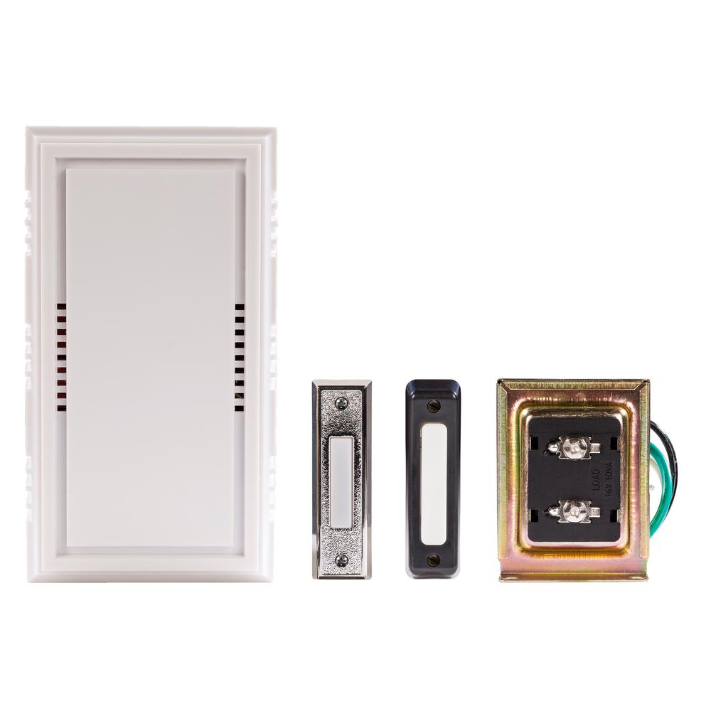 Hampton Bay Wired Door Chime Contractor Kit Mechanical W/ Transformer Wall-mount