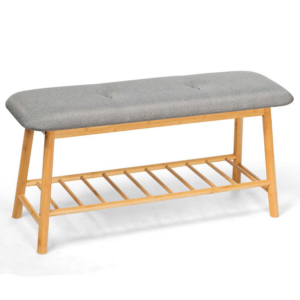 Costway 39 In H X 14 In W 8 Pair Bamboo Shoe Bench Seat Storage Rack Hw64455 The Home Depot