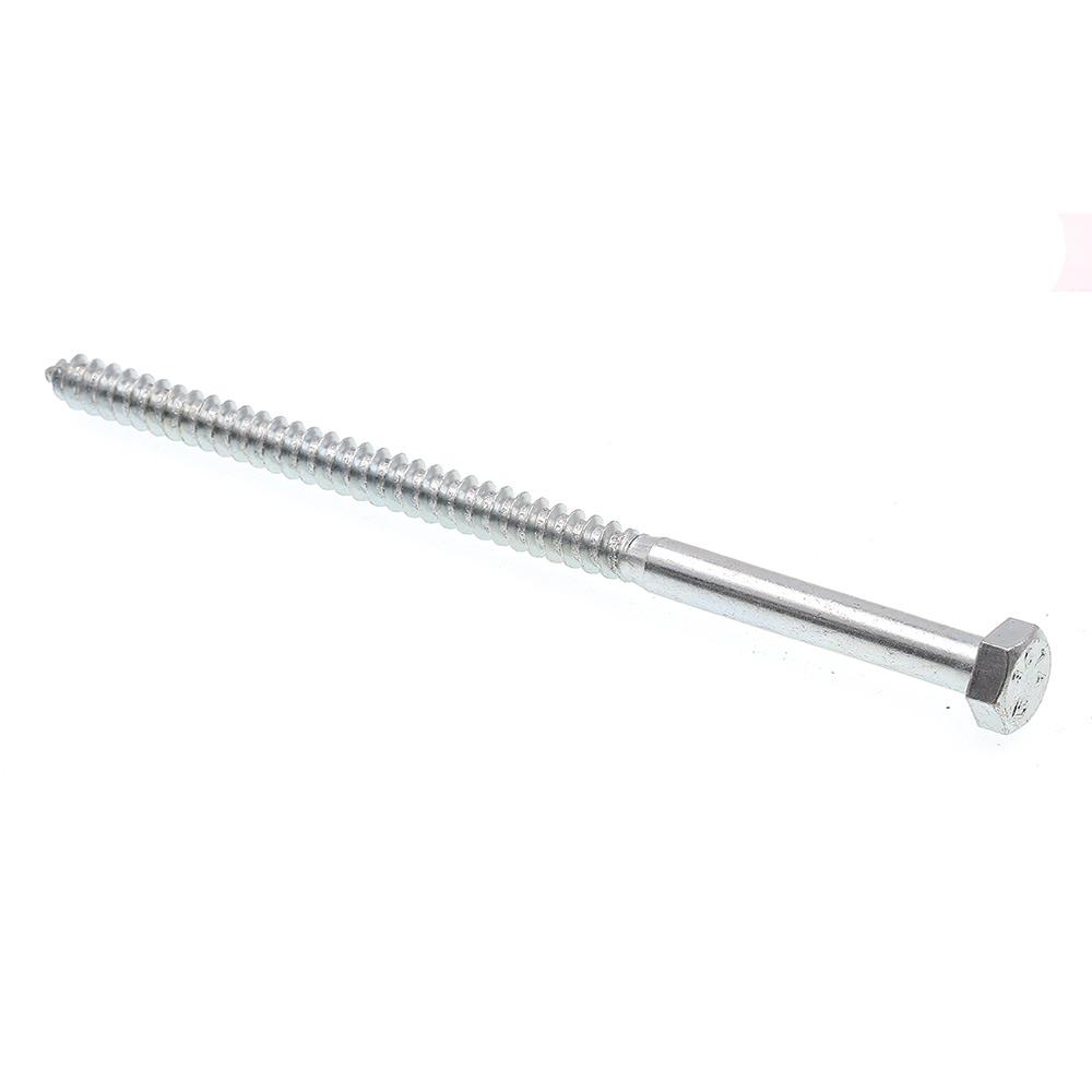A307 Grade A Zinc Plated Steel Prime-Line 9055992 Hex Lag Screws X 6 in. 50-Pack 5//16 in