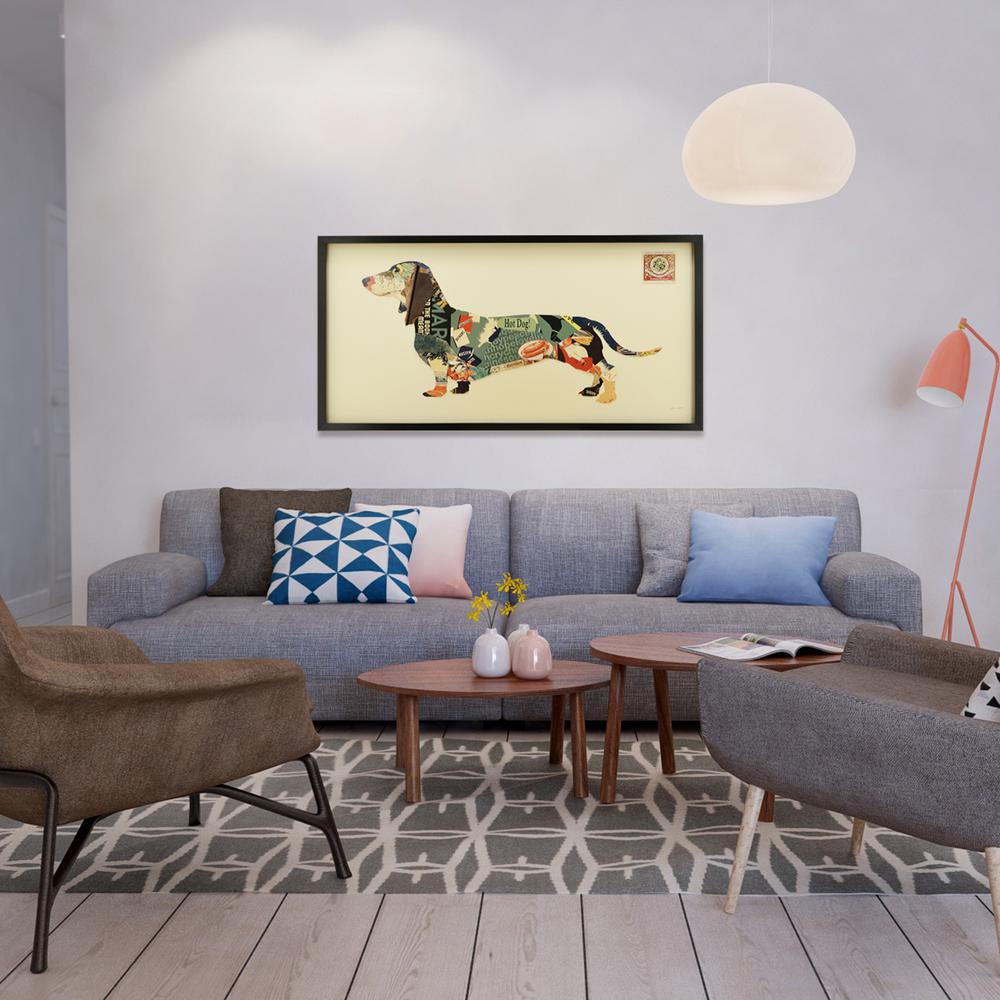 25 In X 48 Dachshund Dimensional Collage Framed