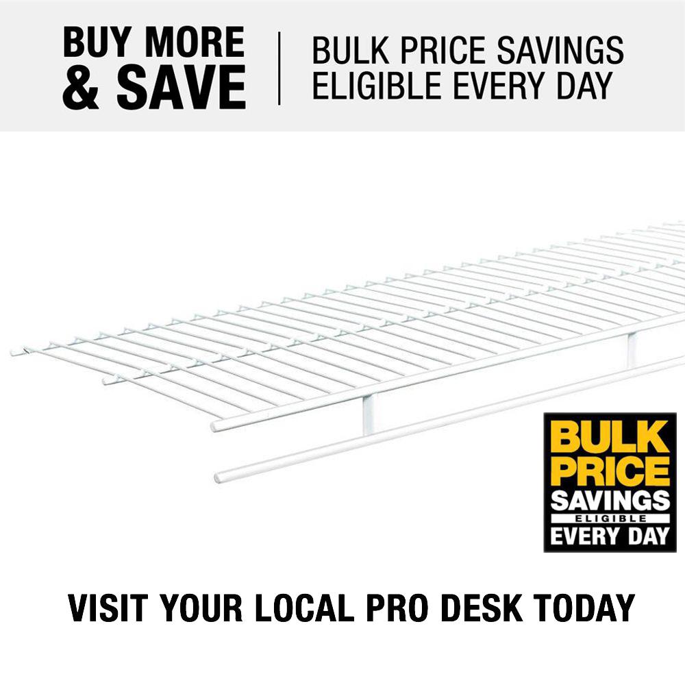 Closetmaid Shelf And Rod 6 Ft X 12 In Ventilated Wire
