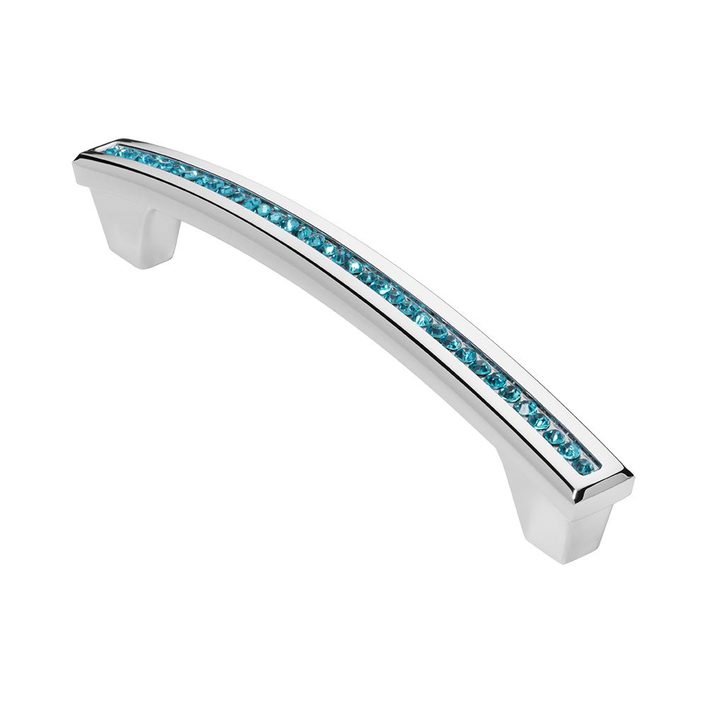 Wisdom Stone Portofino 3 3 4 In Chrome With Aqua Blue Crystal