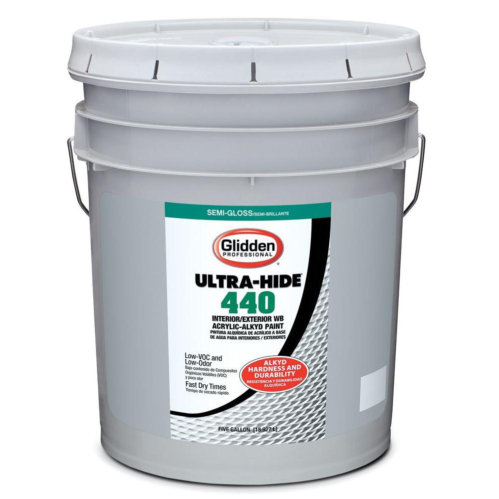 Glidden Professional 5 gal. UltraHide 440 SemiGloss Oil/Alkyd White