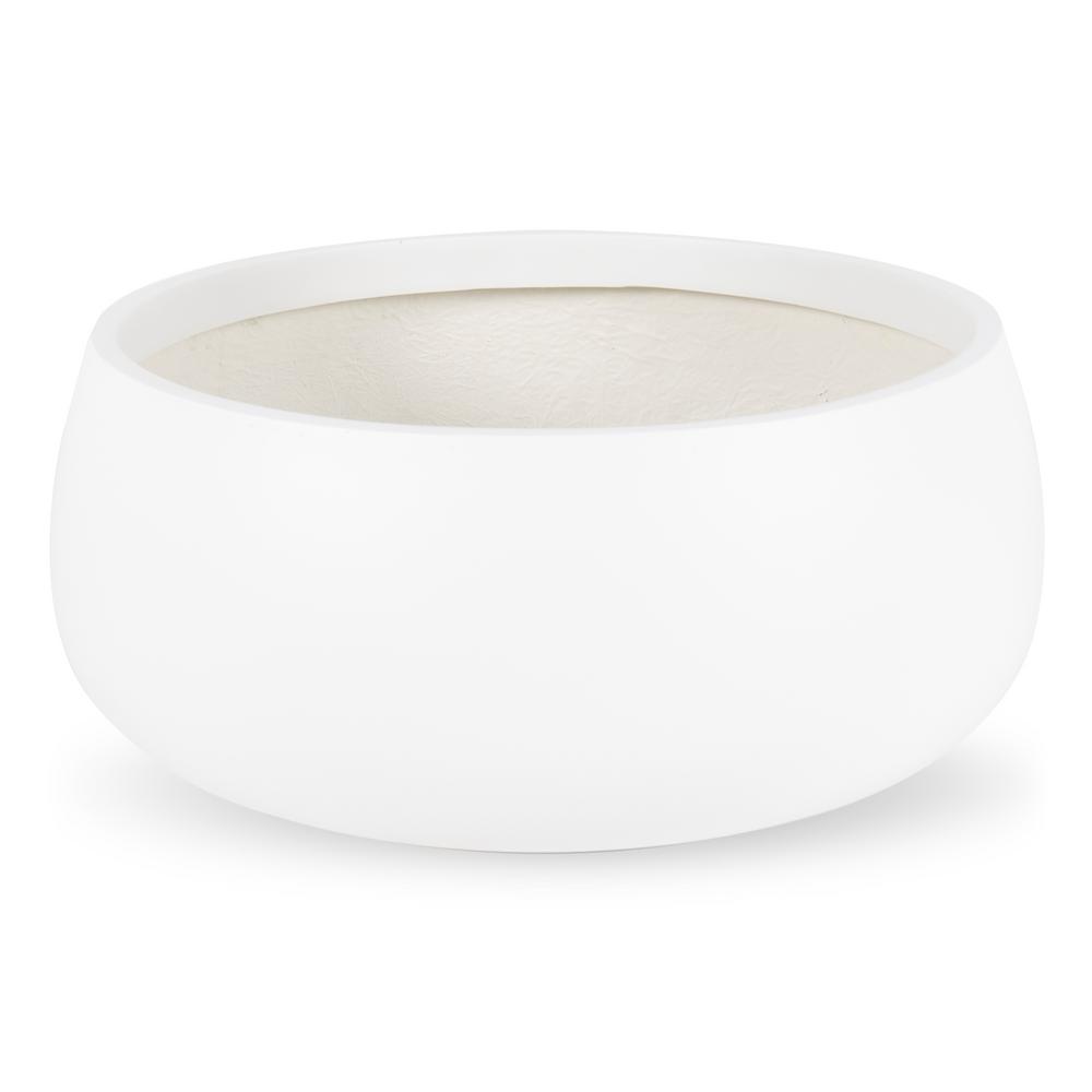 Vasesource Vale 17 in. Dia White Marine Grade Fiberglass PotVALE19WH