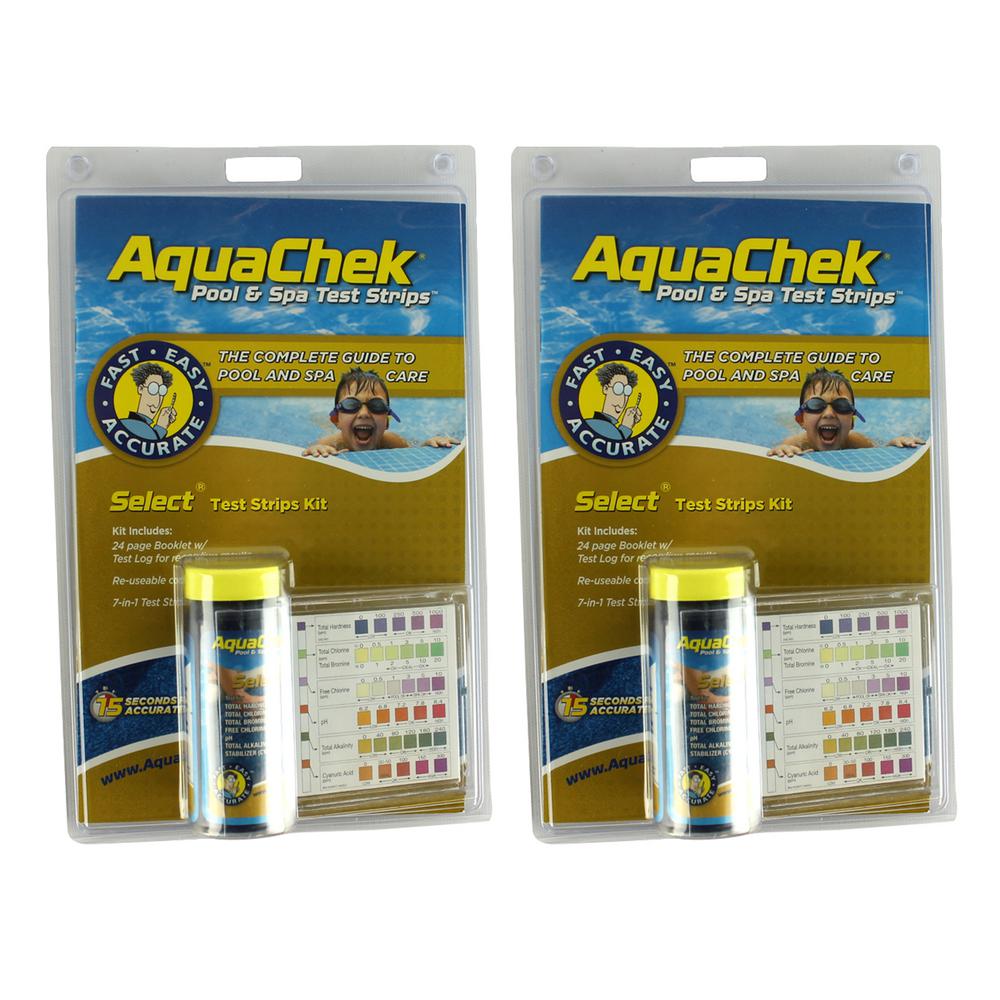 Aquachek Pool 7 In 1 Test Strips Kit 2 Pack 541604 02 The Home Depot