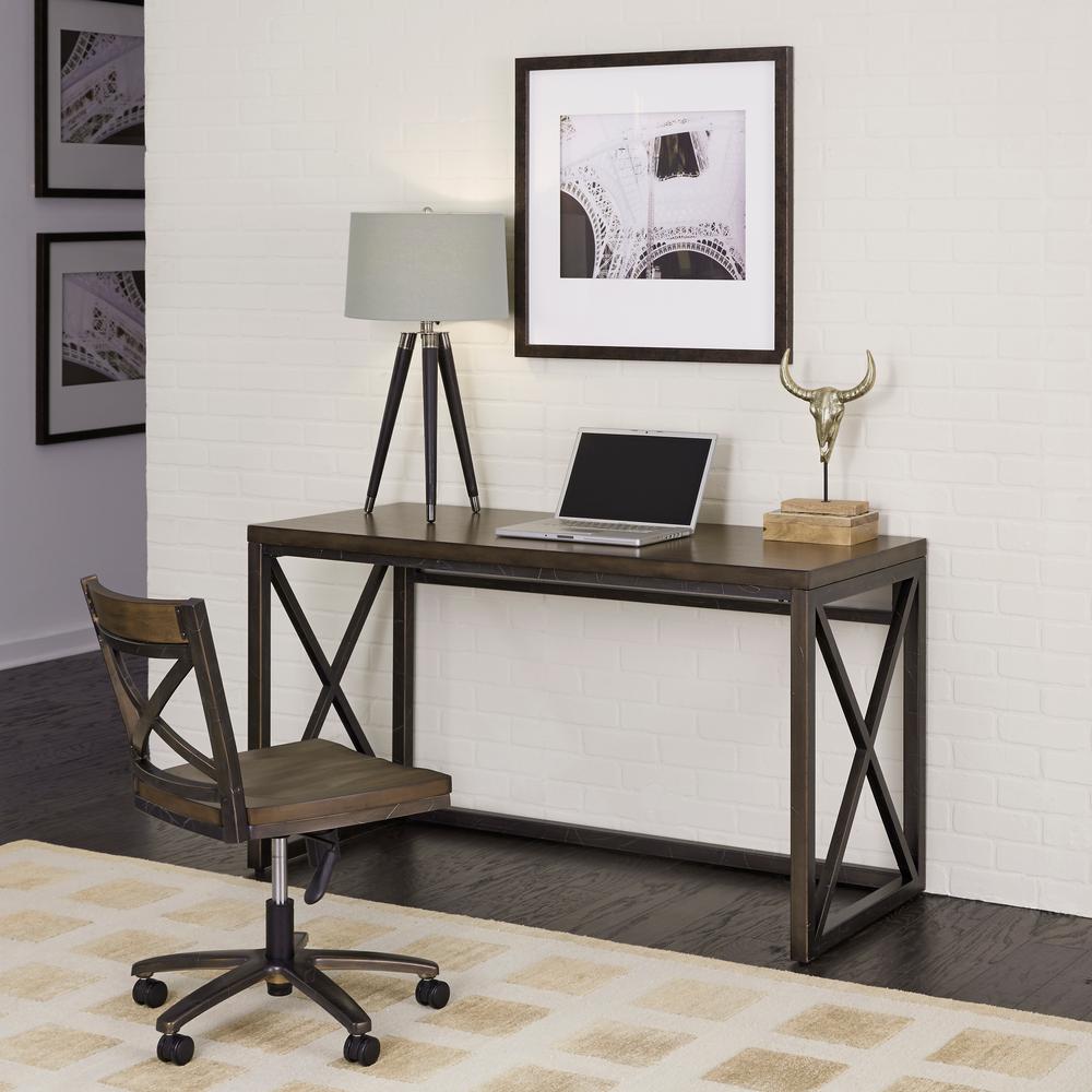 Xcel Gany Copper Wood Swivel Office Chair