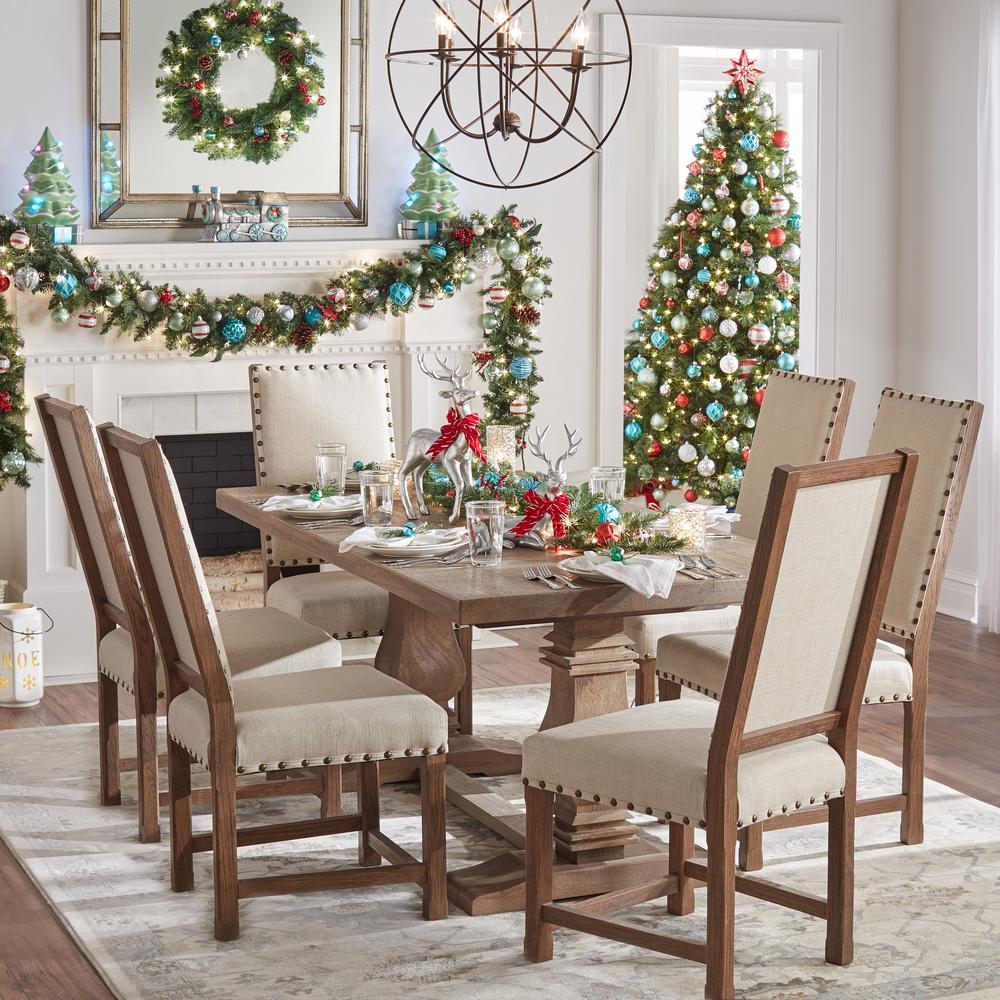 Home Decorators Collection Andrew Beige Dining Chair Set Of 2 6379910560 The Home Depot